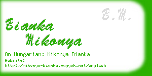 bianka mikonya business card